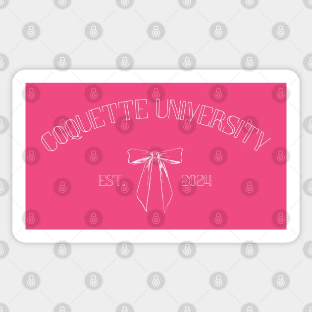 Coquette University Cute Bow Collegiate design Sticker by kuallidesigns